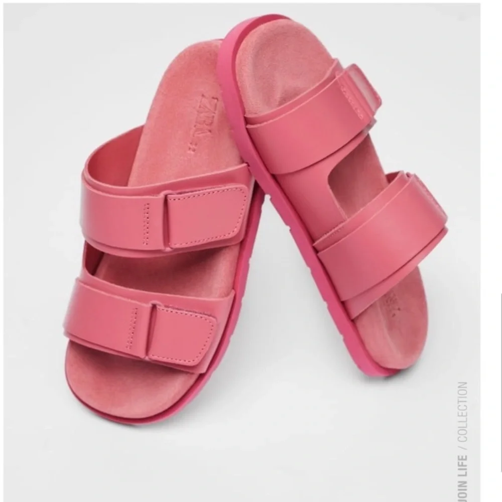 Zara Girls Leather Sandals - Picture 7 of 9